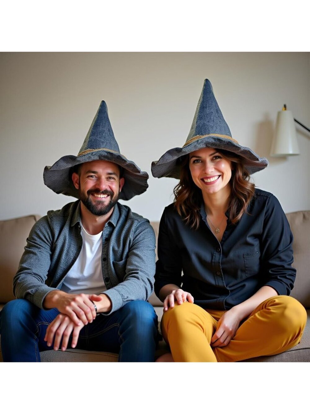 Halloween Grey Wizard Witch Adults Hats Oktoberfest Halloween Costume Accessory - Picture 5 of 7